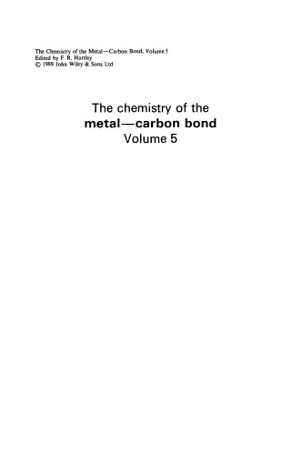 ﻿The Metal - Carbon Bond: Volume 5 (1989)