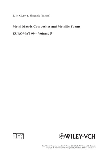 ﻿کامپوزیت های فلز ماتریس و فوم های فلزی ، جلد 5