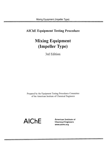 ﻿تجهیزات اختلاط (نوع پروانه) ، چاپ سوم