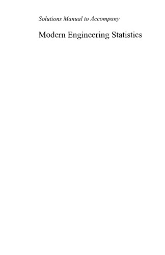 آمار مهندسی مدرن: کتابچه راهنمای راه حل برای همراهی