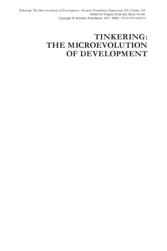 Tinkering: تکامل خرد توسعه: سمپوزیوم بنیاد Novartis 284