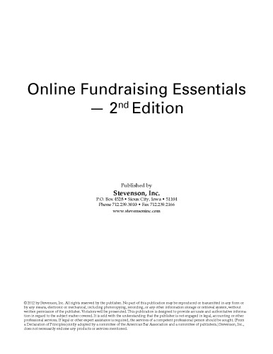 ﻿ملزومات جمع آوری کمک آنلاین، ویرایش دوم