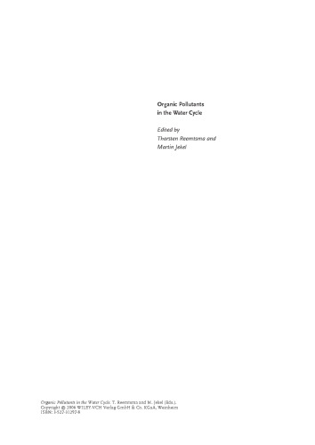 ﻿آلاینده های آلی در چرخه آب: خواص، وقوع، تجزیه و تحلیل و ارتباط زیست محیطی ترکیبات قطبی