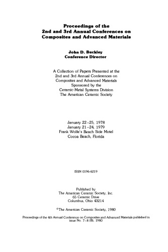 مجموعه مقالات دومین و سومین کنفرانس سالانه کامپوزیت ها و مواد پیشرفته: مجموعه مقالات علوم سرامیک و مهندسی ، دوره 1 ، شماره 7/8