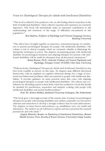 ﻿درمان های روانشناختی برای بزرگسالان دارای معلولیت ذهنی