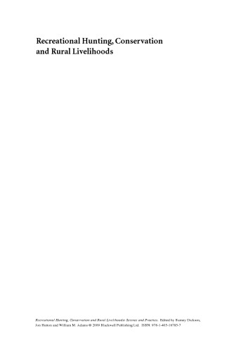 شکار تفریحی، حفاظت و معیشت روستایی: علم و عمل