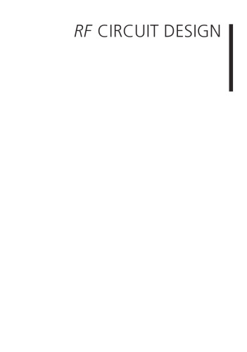 طراحی مدار RF ، چاپ دوم