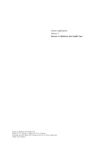 ﻿حسگرها در پزشکی و مراقبت های بهداشتی: برنامه های سنسور ، جلد 3