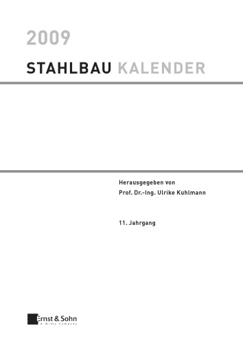 ﻿Stahlbau-Kalender 2009: Schwerpunkt: Stabilitat