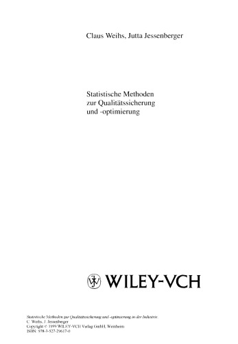 روشهای آماری برای تضمین کیفیت و بهینه سازی در صنعت