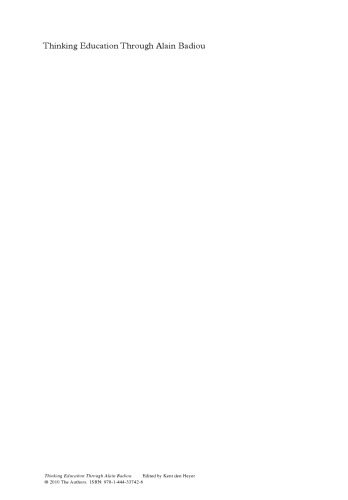 آموزش تفکر از طریق آلن بدیو