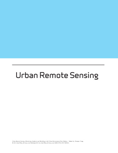 ﻿سنجش از دور شهری: نظارت ، سنتز و مدل سازی در محیط شهری