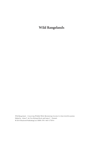 ﻿مراتع وحشی: حفظ حیات وحش با حفظ دام در اکوسیستم های نیمه خشک