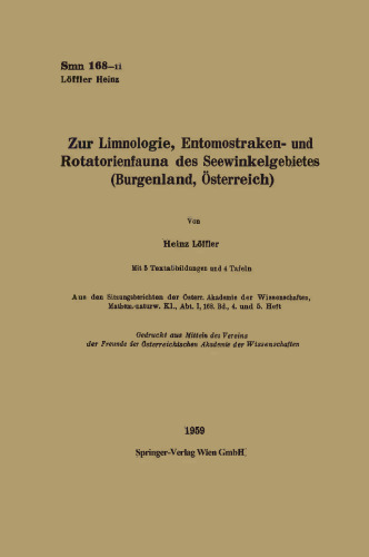 در مورد Limnology ، entomostrake و rotator fauna در منطقه Seewinkel (Burgenland ، اتریش)