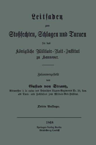 ﻿راهنمای ضربه زدن، ضربه زدن و ژیمناستیک برای موسسه سلطنتی سوارکاری نظامی در هانوفر