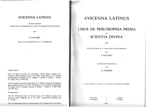 Liber de فلسفه Prima Sive Scienceia Divina