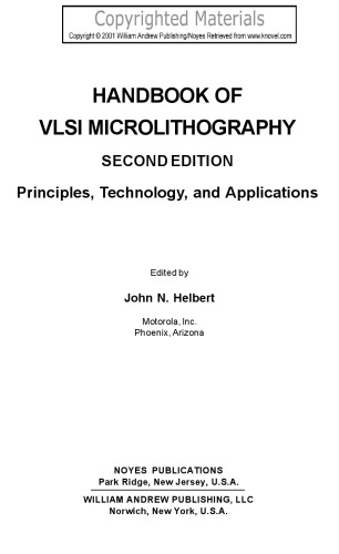 ﻿کتابچه میکرولیتوگرافی VLSI - اصول ، فناوری و کاربردها