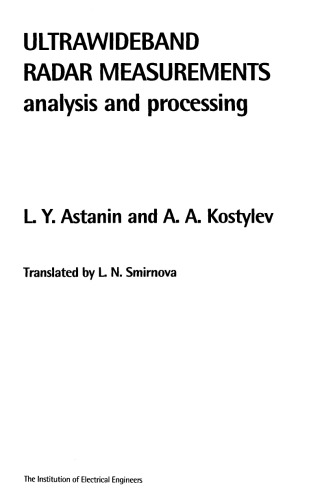﻿اندازه گیری های راداری باند فراعرض - تجزیه و تحلیل و پردازش