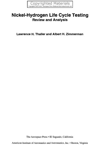 ﻿تست چرخه حیات نیکل-هیدروژن - بررسی و تجزیه و تحلیل