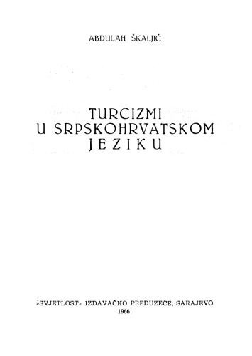 ﻿ترک گرایی در زبان صرب کرواتی