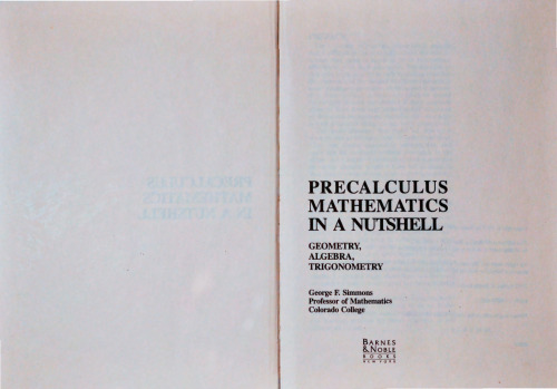 به طور خلاصه ریاضیات Precalculus: هندسه، جبر، مثلثات