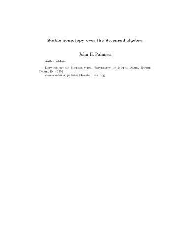 هموتوپی پایدار بر روی جبر Steenrod