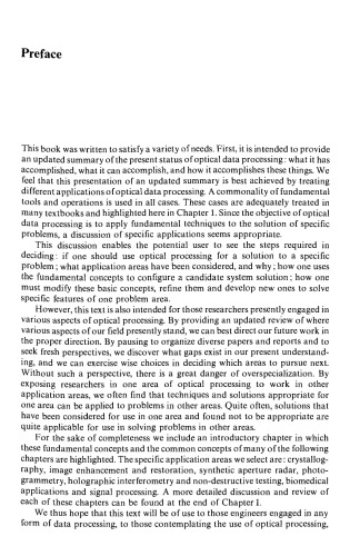 پردازش داده های نوری: برنامه ها