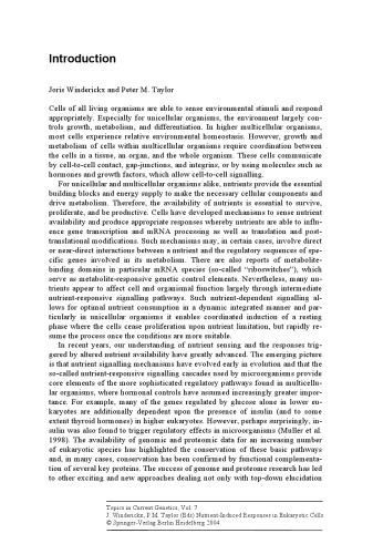 پاسخهای ناشی از مواد مغذی در سلولهای یوکاریوتی