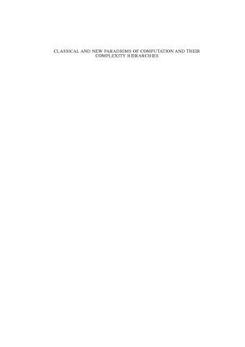 پارادایم های کلاسیک و جدید محاسبه و سلسله مراتب پیچیده آنها: مقالات همایش 