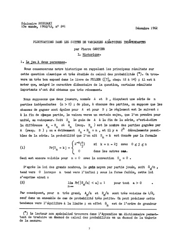 ﻿سمینار بوربکی، جلد. 8، 1962-1964، Exp. 241-276