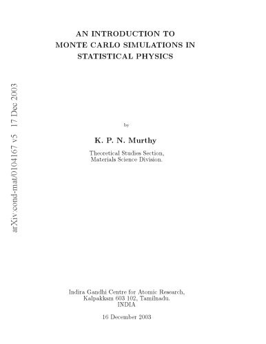 ﻿مقدمه ای بر شبیه سازی مونت کارلو در فیزیک آماری