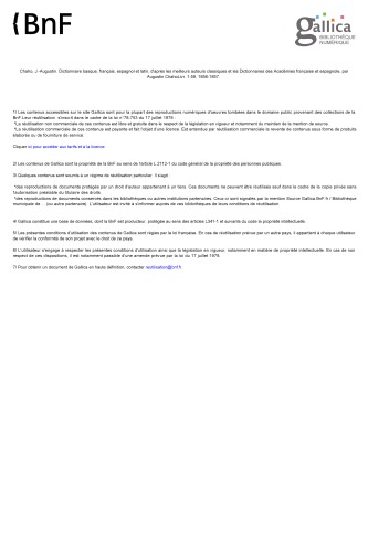 فرهنگ لغت باسک ، فرانسوی ، اسپانیایی و لاتین. به گفته بهترین نویسندگان کلاسیک و فرهنگ لغت فرهنگستان های فرانسه و اسپانیا ...