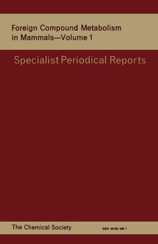 متابولیسم ترکیبات خارجی در پستانداران جلد 1