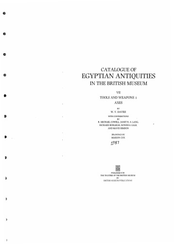 ﻿آثار باستانی مصر در موزه بریتانیا: ابزار و سلاح، I - Axes v. 7: Catalog