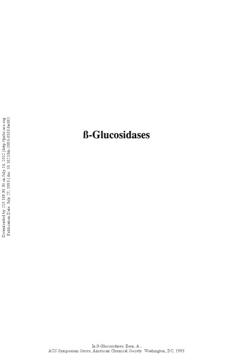 ﻿ß-گلوکوزیدازها. بیوشیمی و زیست شناسی مولکولی