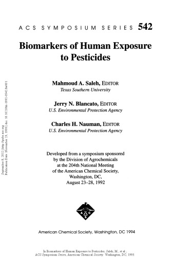 نشانگرهای زیستی در معرض آفت کش ها در معرض آفت کش ها