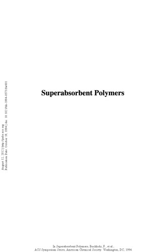 پلیمرهای فوق العاده جاذب. علم و تکنولوژی