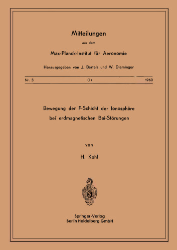 حرکت لایه F از یونوسفر در مورد اختلالات مغناطیسی بای