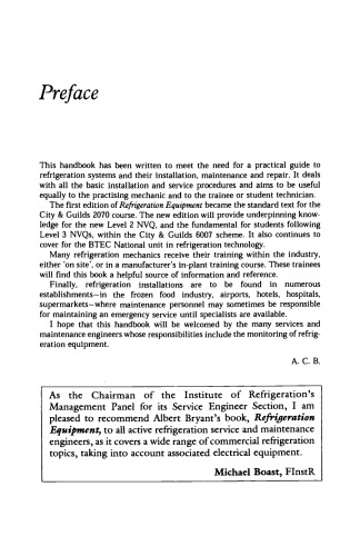 تجهیزات تبرید. راهنمای تعمیر و نگهداری و نصب