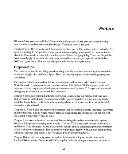 طراحی سیستم های جاسازی شده با استفاده از ریز پردازنده Rabbit 3000. واسط ، شبکه و توسعه برنامه