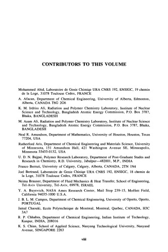 پیشرفت در مکانیک سیالات مهندسی: هیدرودینامیک سیستم راکتور چند مرحله ای و پلیمریزاسیون. پیشرفت در سری مکانیک سیالات مهندسی