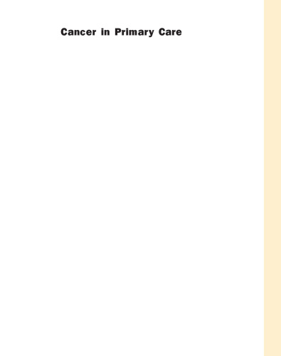 سرطان در مراقبت های اولیه