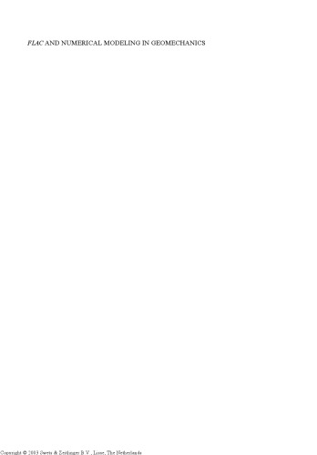 FLAC و مدل سازی عددی در ژئوشیمیایی: مراحل سومین سمپوزیوم بین المللی FLAC ، 21-24 اکتبر 2003 ، سودبری ، انتاریو ، کانادا