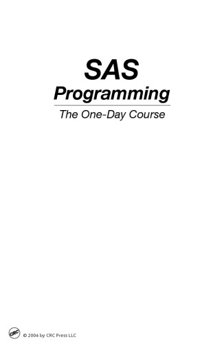 برنامه نویسی SAS: یک دوره یک روزه