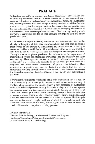 ﻿مهندسی چرخه زندگی پلاستیک ها: فناوری ، اقتصاد و محیط زیست