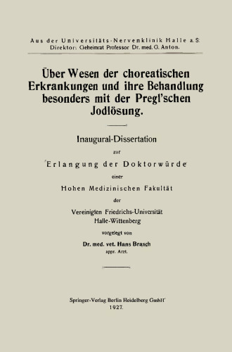 ﻿در مورد ماهیت بیماری های کوریک و درمان آنها ، به ویژه با محلول ید Pregl