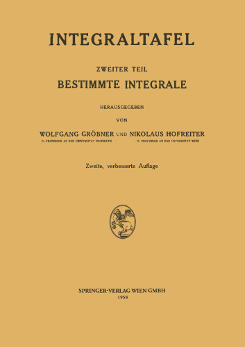 جدول انتگرال: قسمت دوم انتگرال های خاص