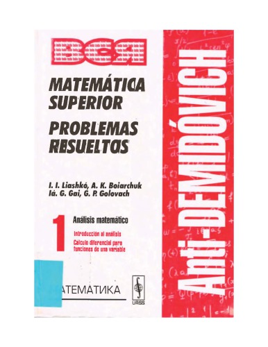 مقدمه ای برای تجزیه و تحلیل. حساب دیفرانسیل برای توابع یک متغیر