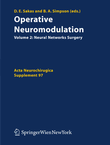 Neuromodulation عملیاتی: دوره 2: جراحی شبکه های عصبی