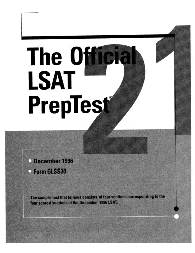 ﻿LSAT PrepTest 21